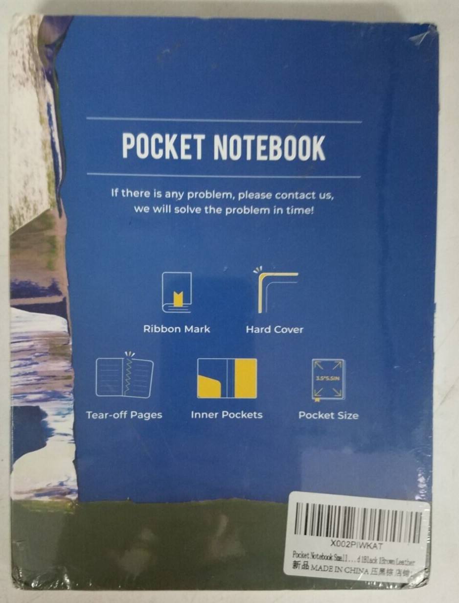 Aisbugur Pocket Size Notebooks Pack of 2 (Black & Brown)
