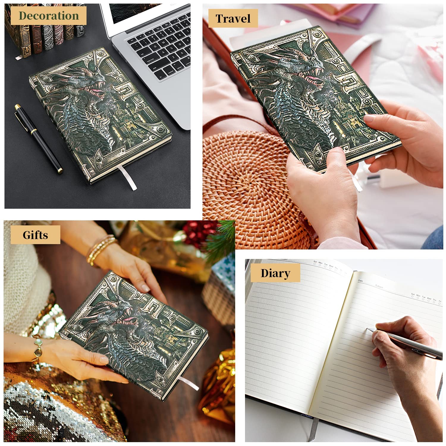 LongLongJin DND dungeon and dragon Notebook 3D Embossed Colorful Dragon