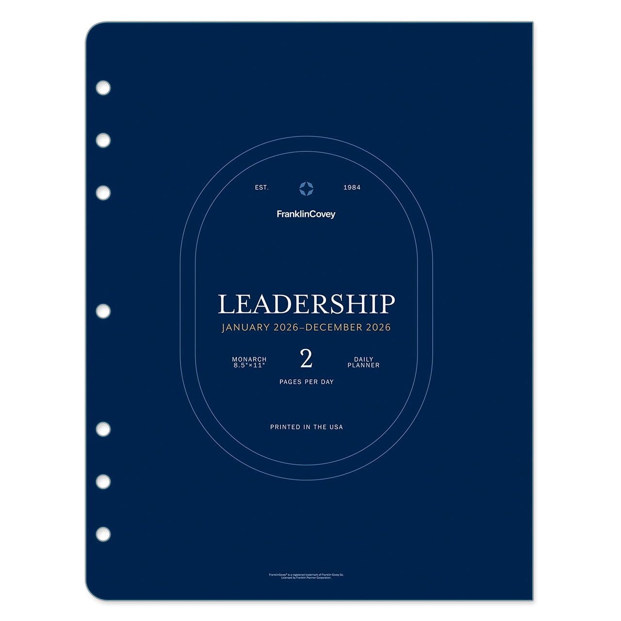 FranklinCovey – Leadership Planner Refill | Two Pages Per Day Ring-Bound (Mon…