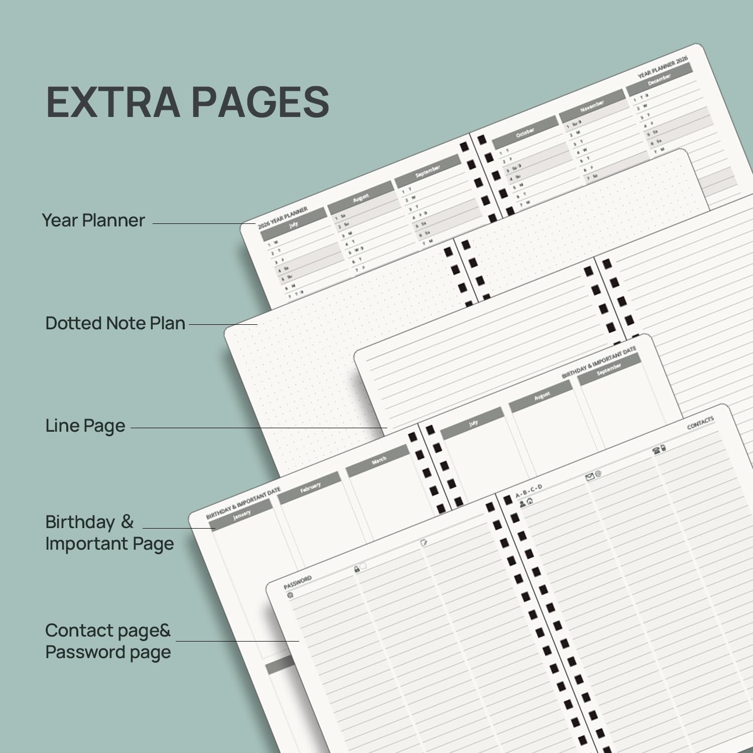POPRUN 2026-2027 Monthly Planner, 6.5″ x 8.5″, 18 Month Calendar (July 2026 t…