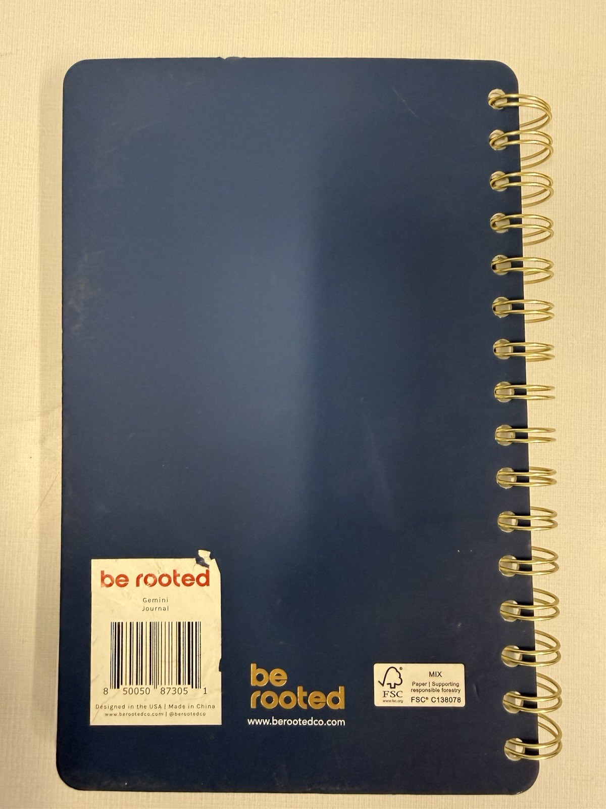 Be Rooted Zodiac GEMINI Spiral Bound College Ruled Hard Cover Journal