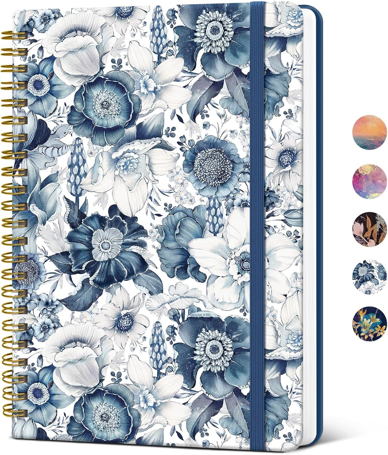 Lined Spiral Journal Notebook for Women, A5 College Ruled Journals for Writing,