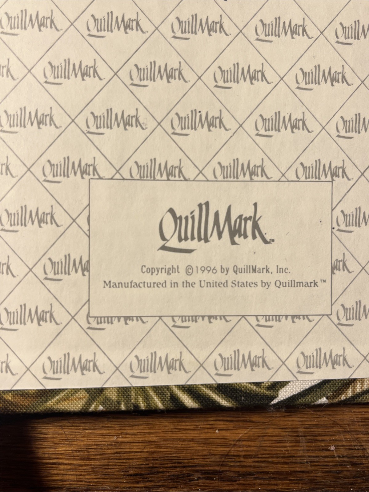 1996 Quillmark Journal Fabric Covered Lined Notebook Random House Vintage NOS