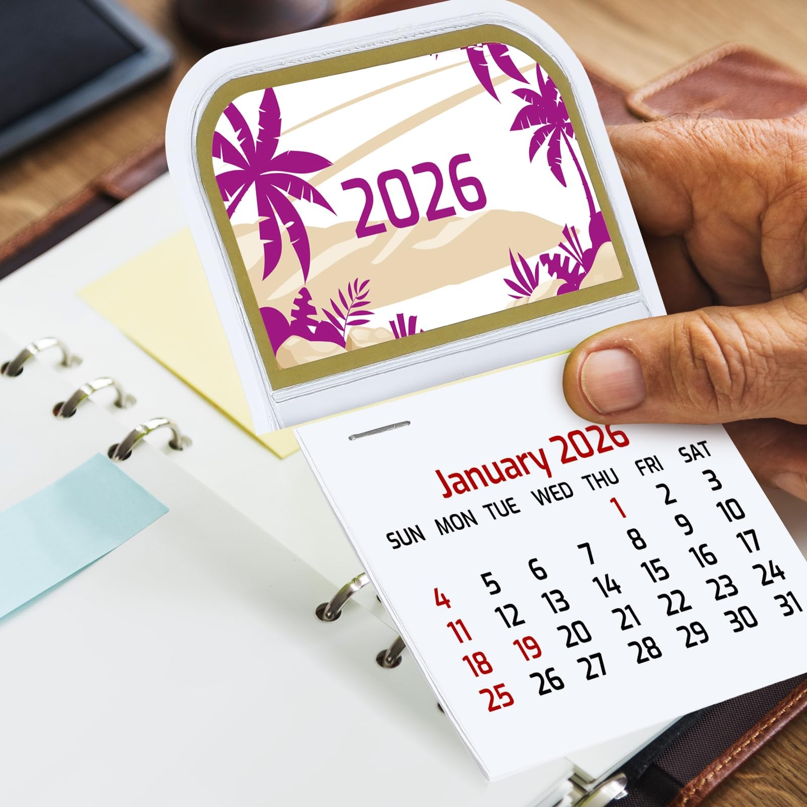 Resurhang 20 Pcs 2026 Mini Stick on Calendar Peel and Small…