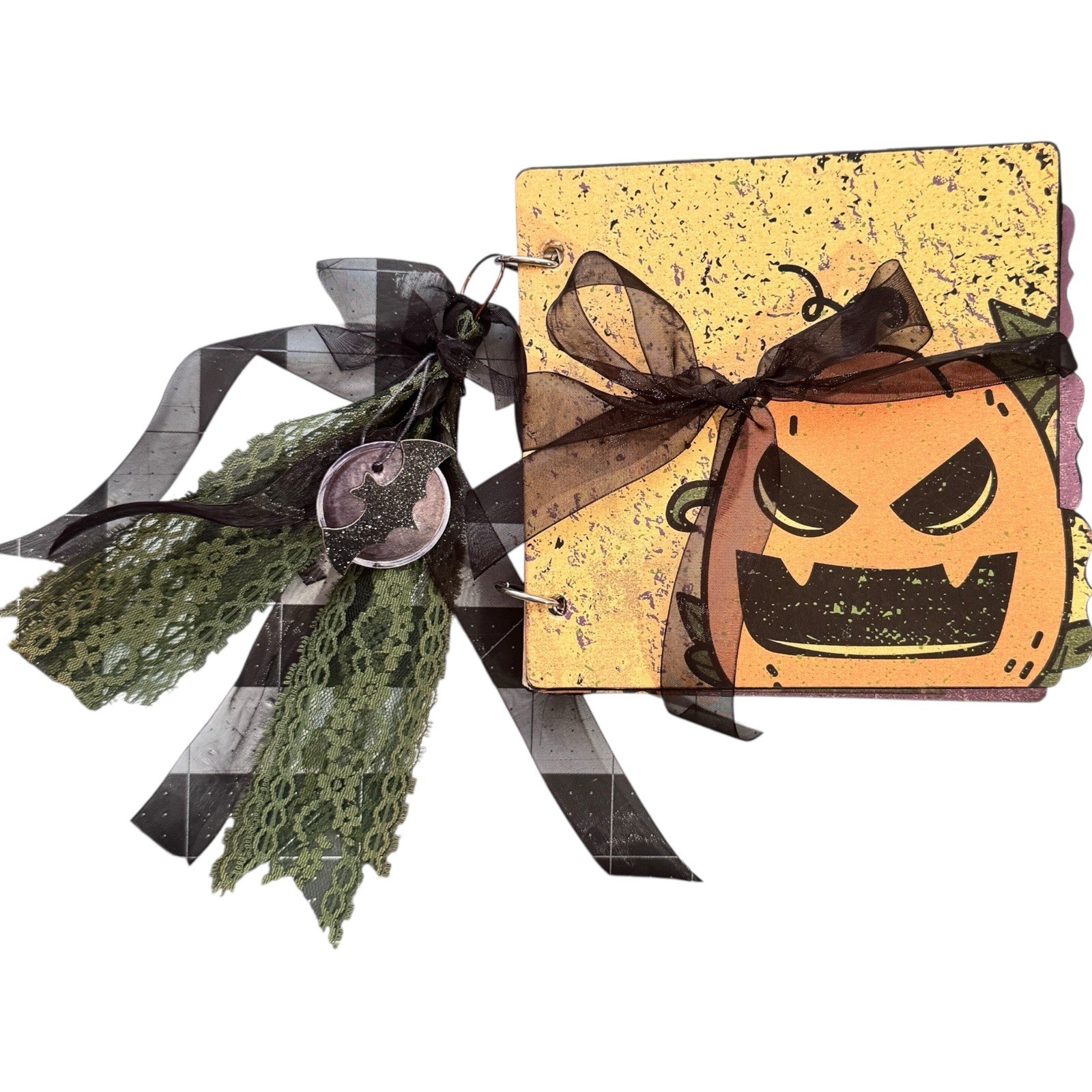 Junk Journal Halloween 6.5×6 32 Page Tags Ephemera Journaling Pumpkins Cats
