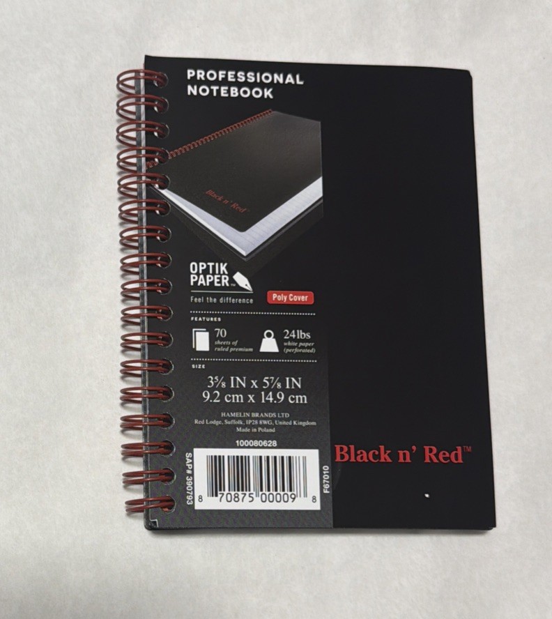 Black n Red Premium Business Notebook Optik Paper 140 Ruled Pages