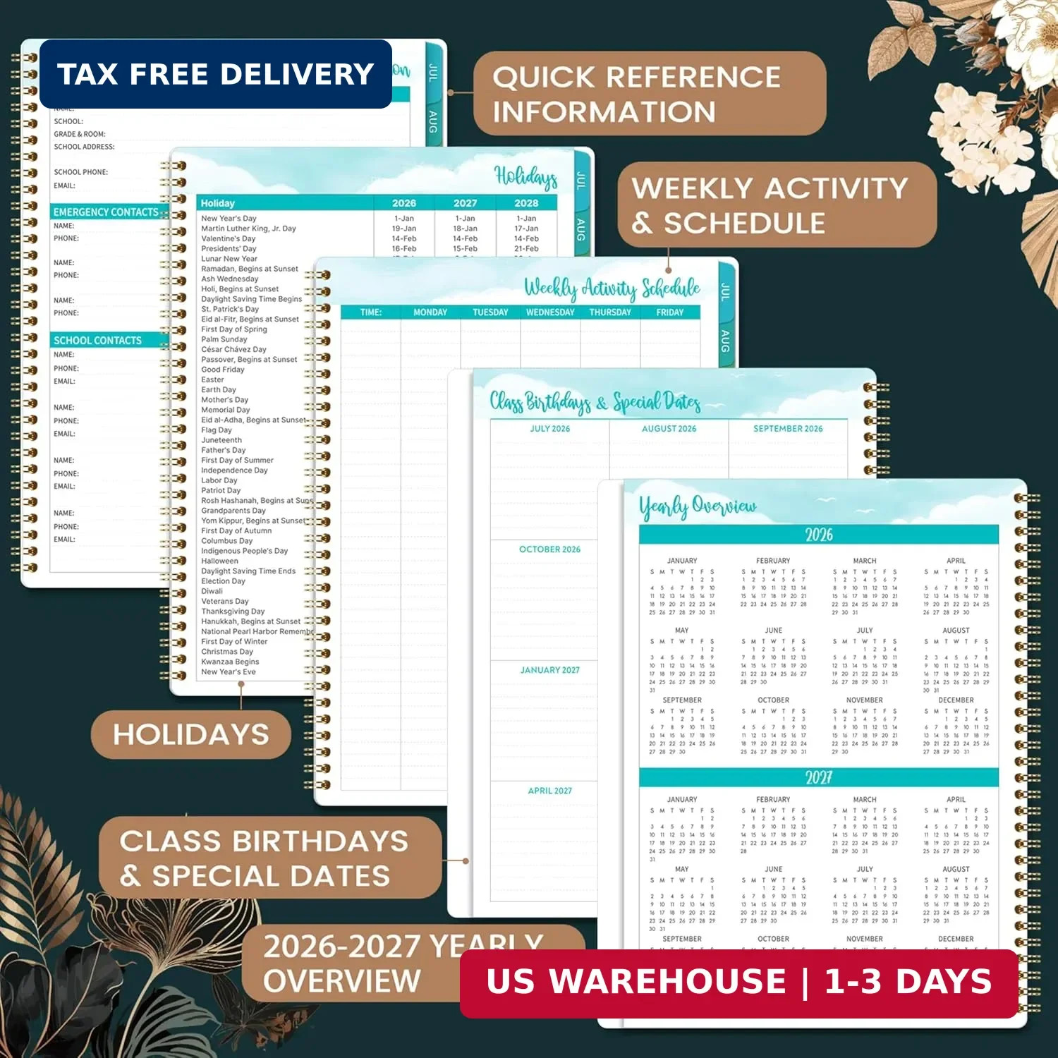 Teacher Planner 2026-2027 – 9” x 11”, 2026-2027 Teacher Planner Academic Year,