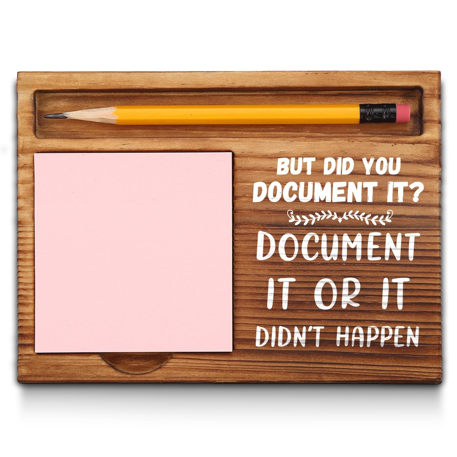 Funny Sticky Note Holder Gifts for School Administrator, 6.5 x 4.8 inch, Pink