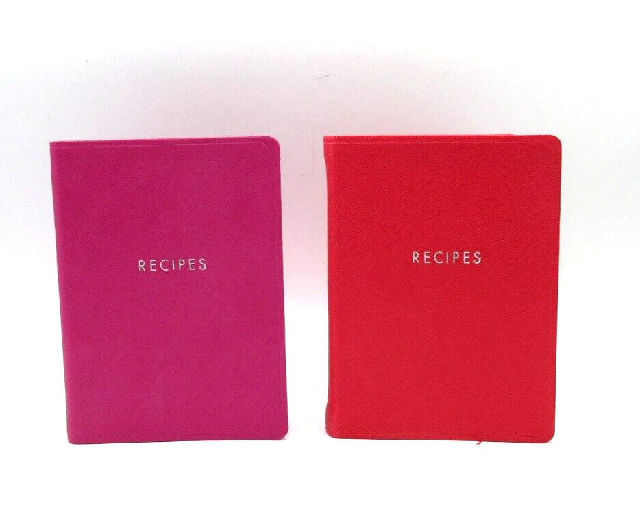 RECIPES Planner Notebook 4×6″ Soft Cover with Tabs Graphic Image Post PINK