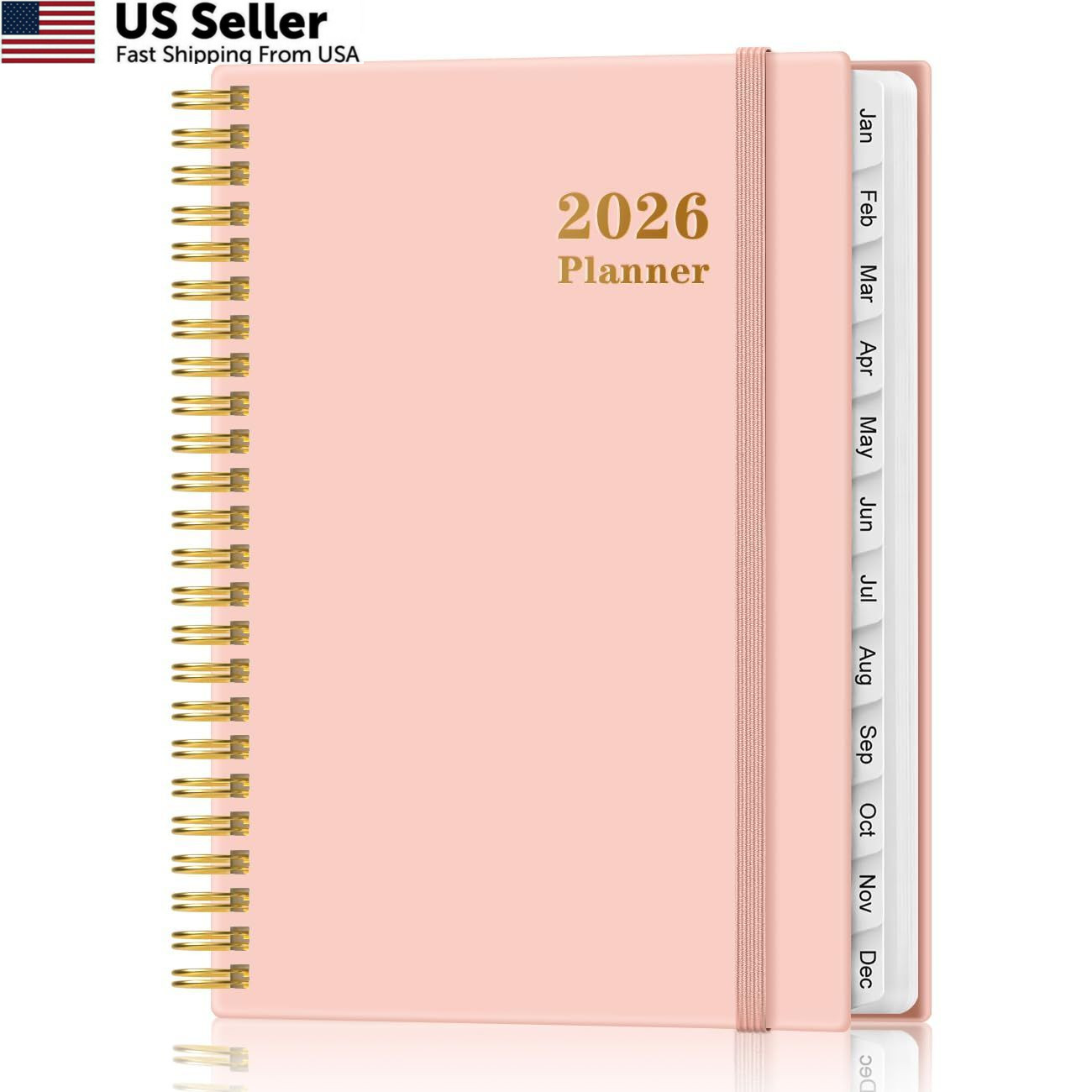 2026-2027 Planner – Weekly and Monthly Calendar 6.4″ x 8.5″, Pink