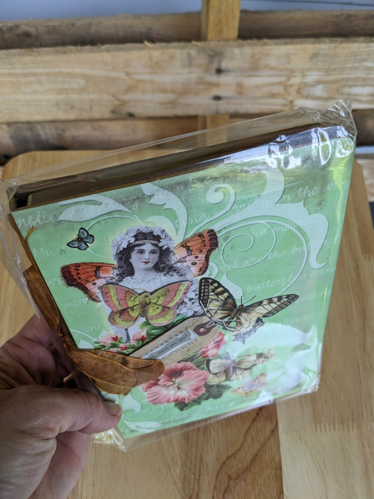 100 Unlined Kraft Sheets “‘Indie Girl’ Cover” Journal, Brand New, Plastic Sealed