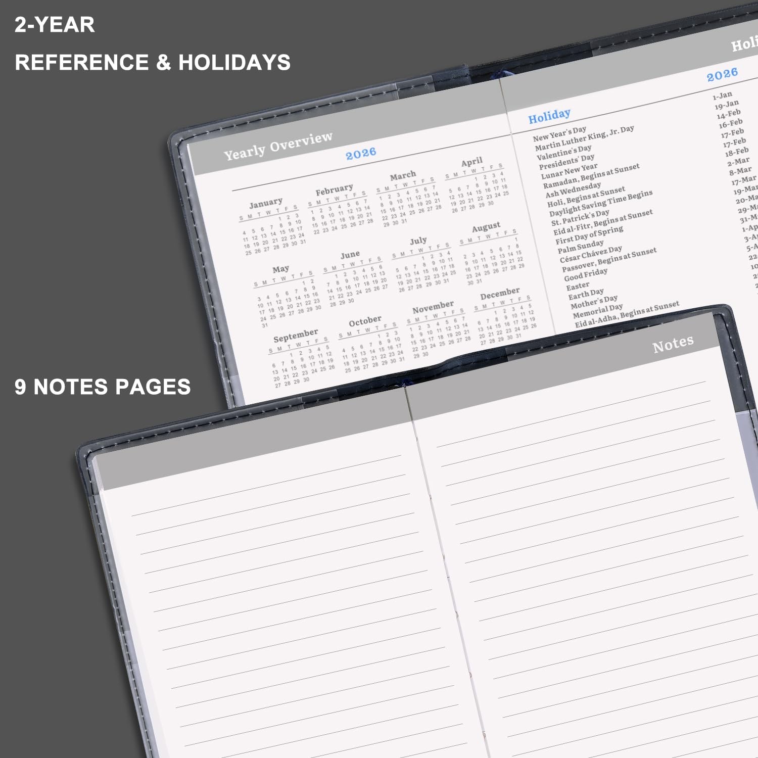 2026 Pocket Calendar for Purse, 6.4″x3.8″, Weekly Monthly Planner, Jan-Dec