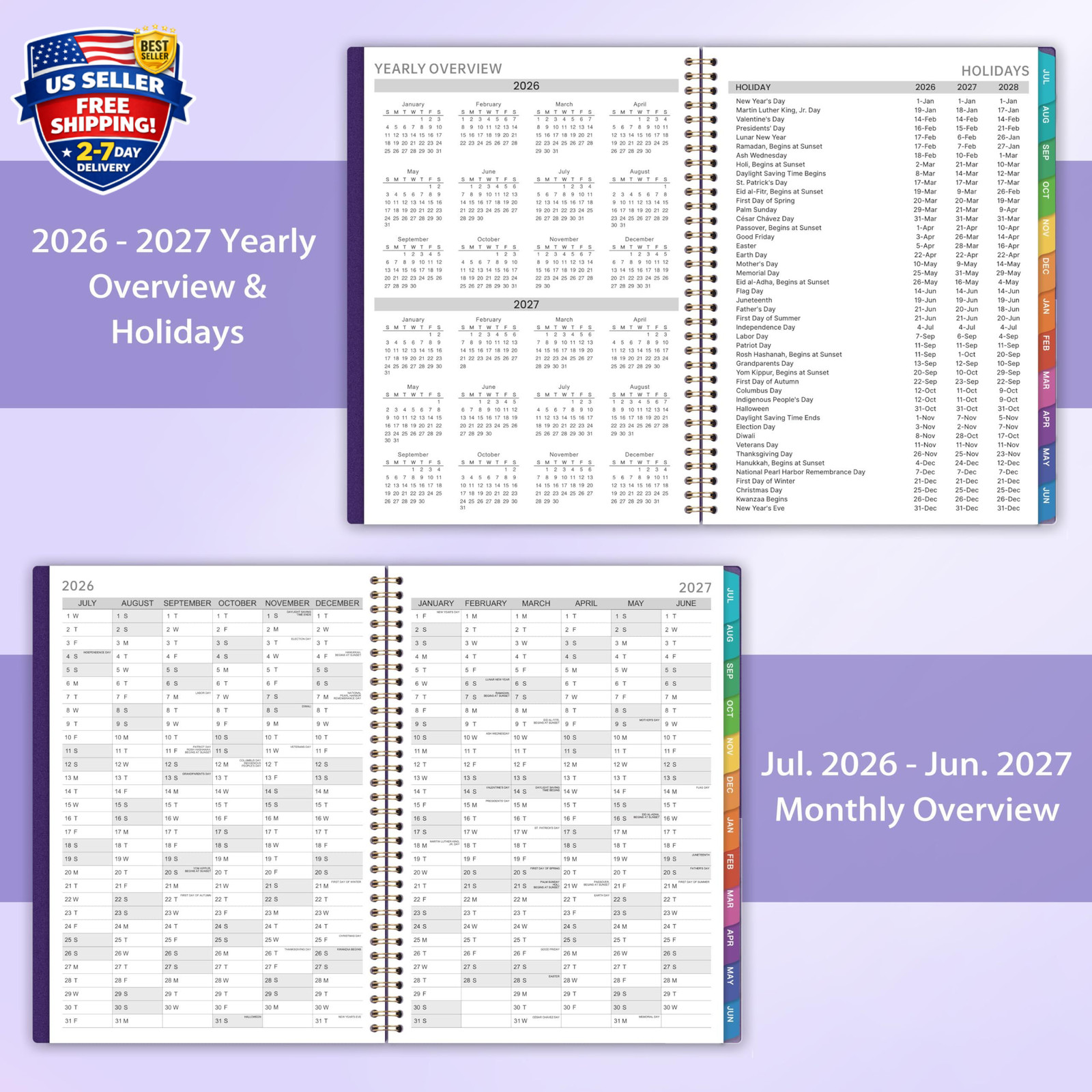 2026-2027 Appointment Book/Planner – 8.2″ x 11″, Daily Planner from Jul. 2026…