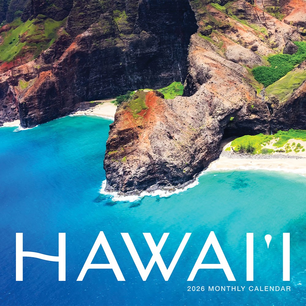 Hawaii Calendar 2026 | 12″ x 24″ 12 Month Calendar | Marble City Press