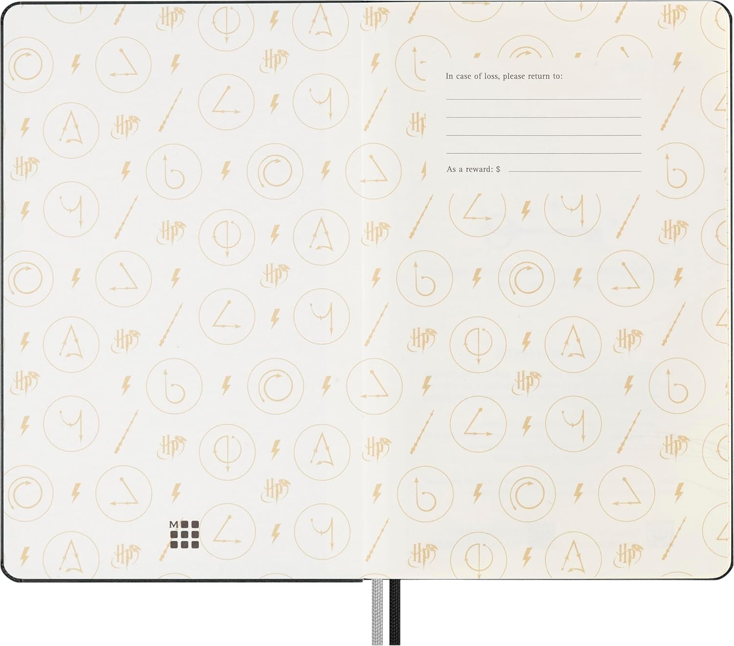 Moleskine Harry Potter Lumos Notebook Hard Cover, Ruled, Large Glow in Dark New