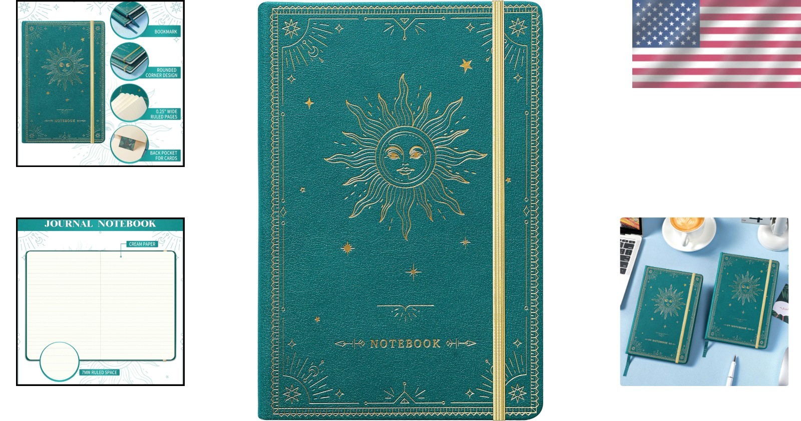 Classic Faux Leather Journal with Pocket – 144 Lined Pages for Creative Minds
