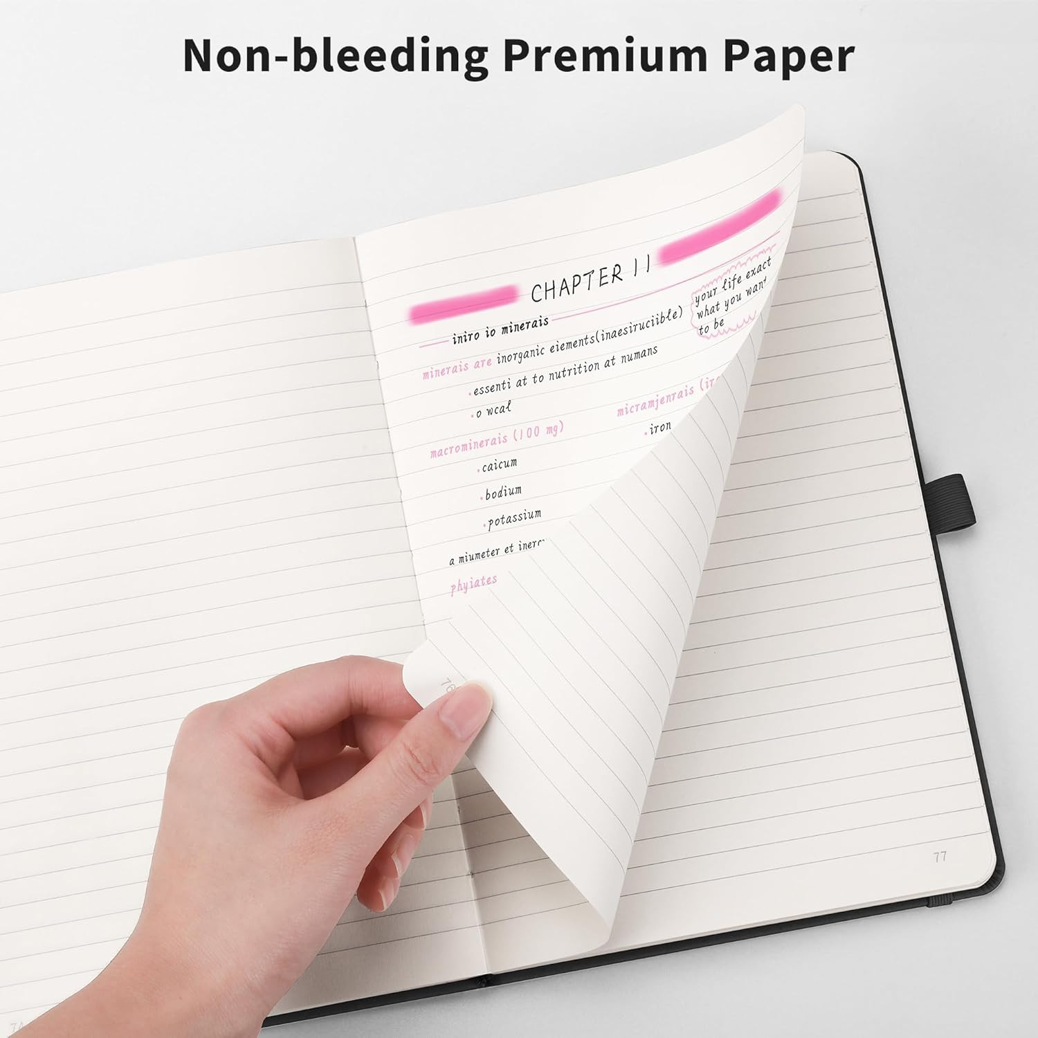 Lined Journal Notebook, 2-Pack, 192 Numbered Pages per Pack, A5 Medium Size (5.7