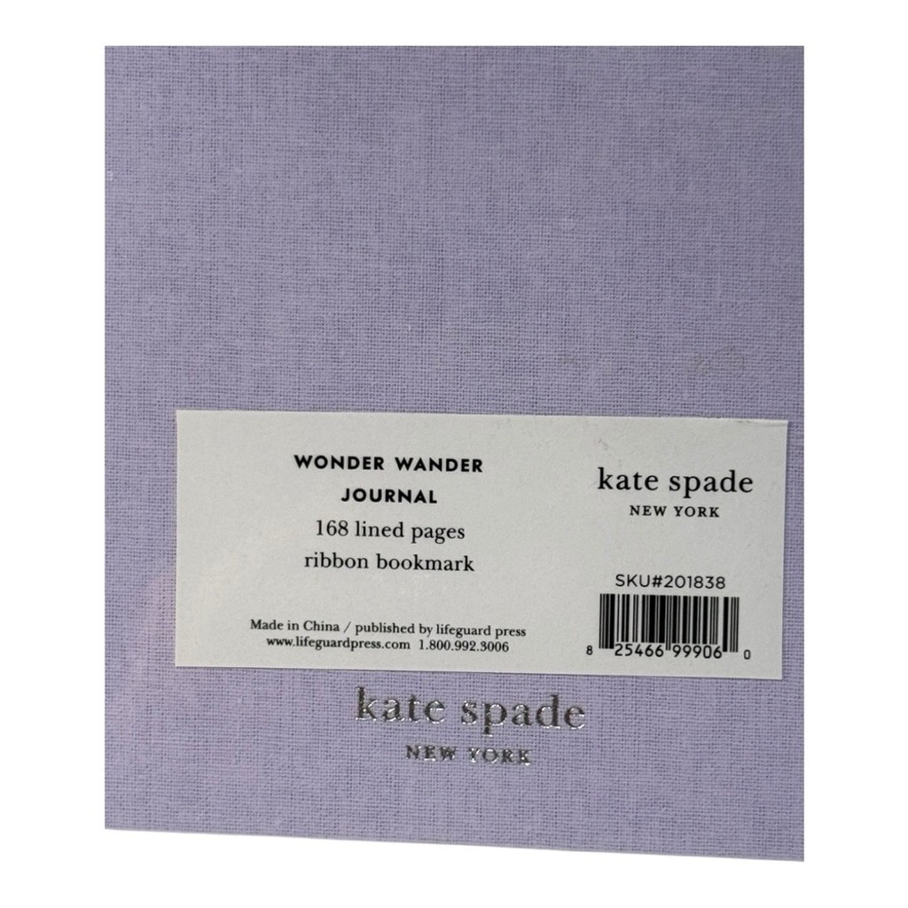 Kate Spade New York “Wonder Wander” Journal Lavender – 168 Lined Pages – NEW