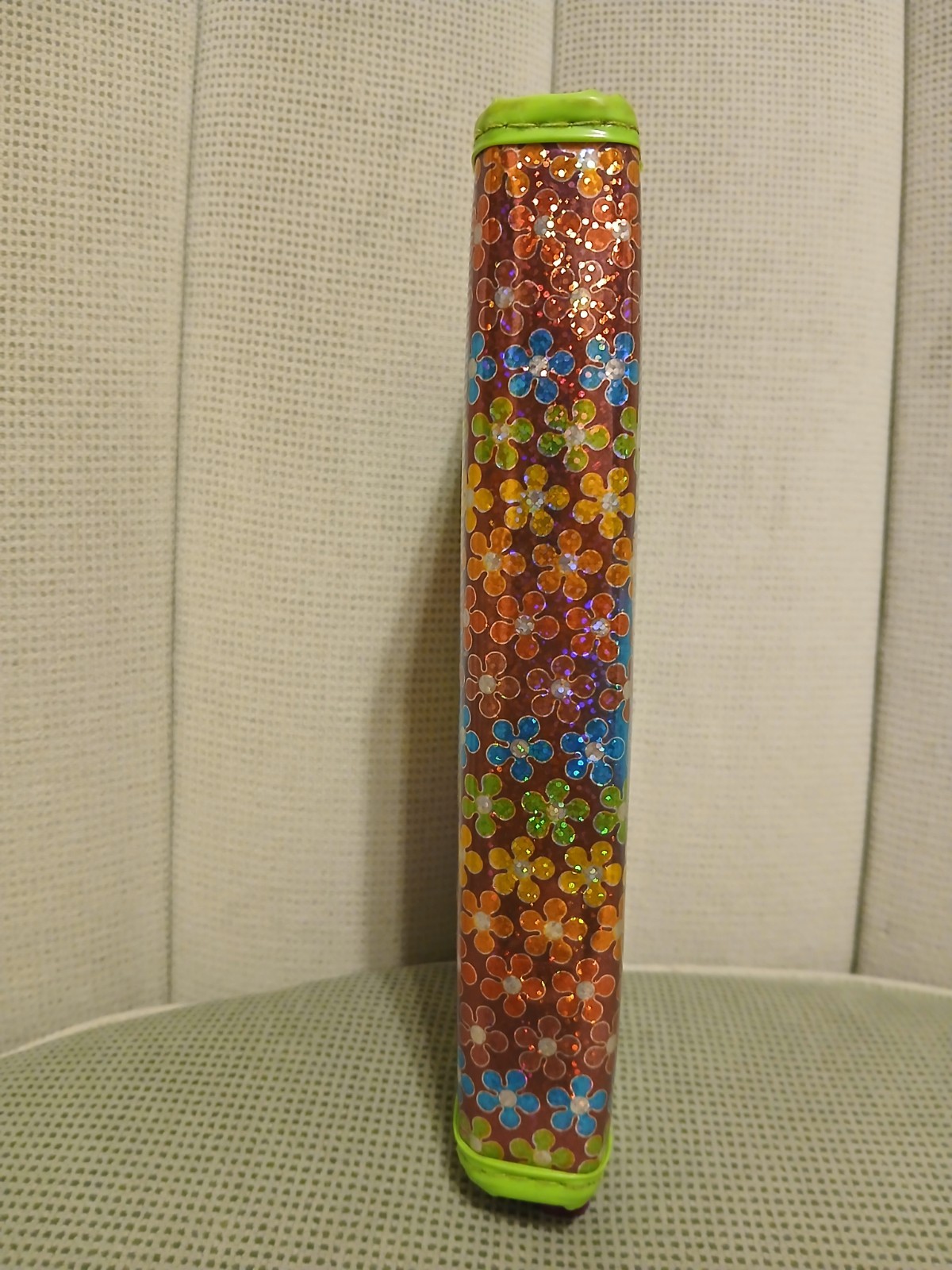 Vintage Lisa Frank Holographic Groovy Flowers Zippered Mini Planner 90s – y2k