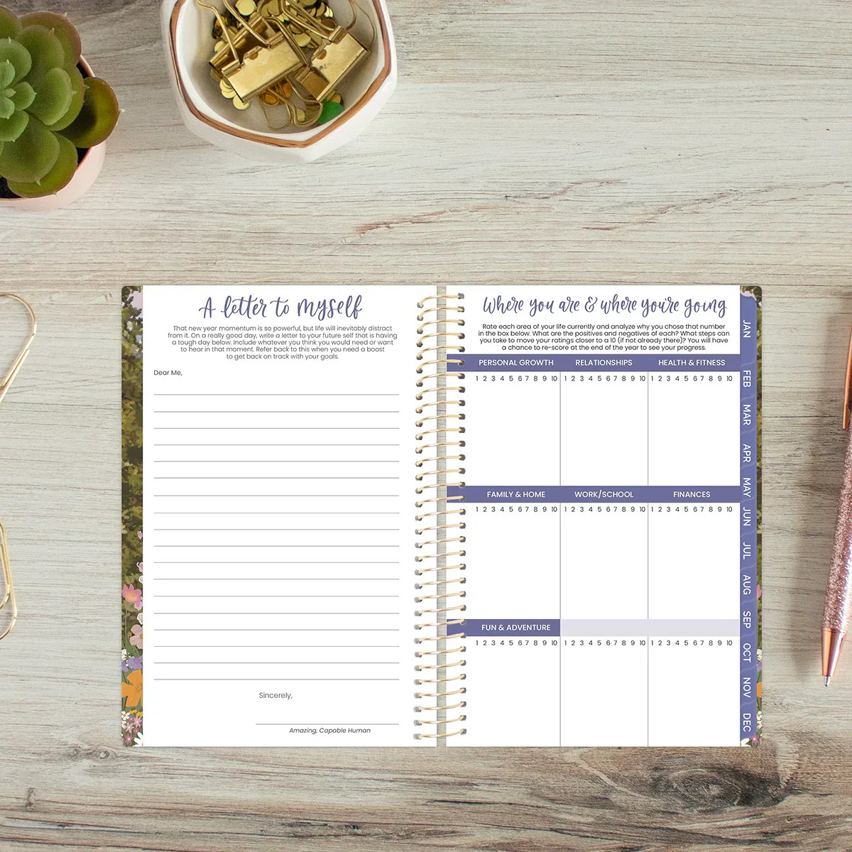 2026 Soft Cover Planner, 4″ x 6″, Wildflower Mountainside