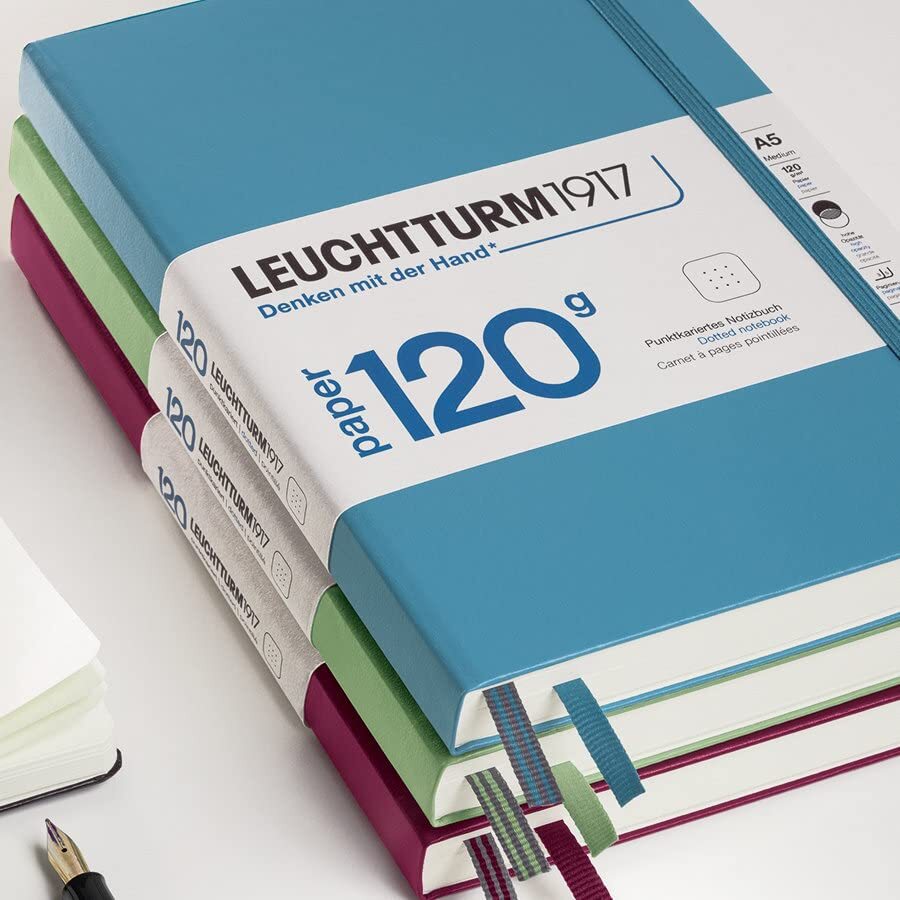 Leuchtturm1917 Pointill Black Blank Notebook 120g Hardcover 203 Pages