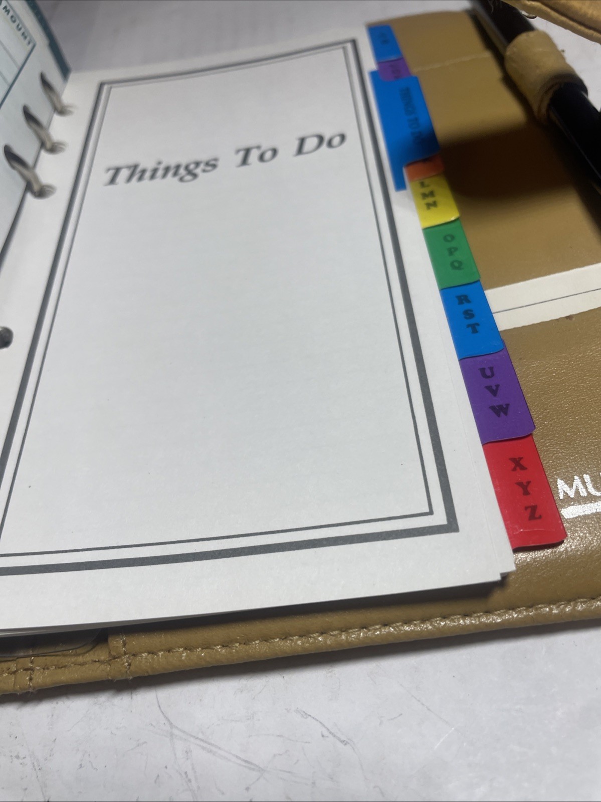 Faux Leather Planner Wallet Mundex Yellow Organizer Zip Around 6 Ring Binder