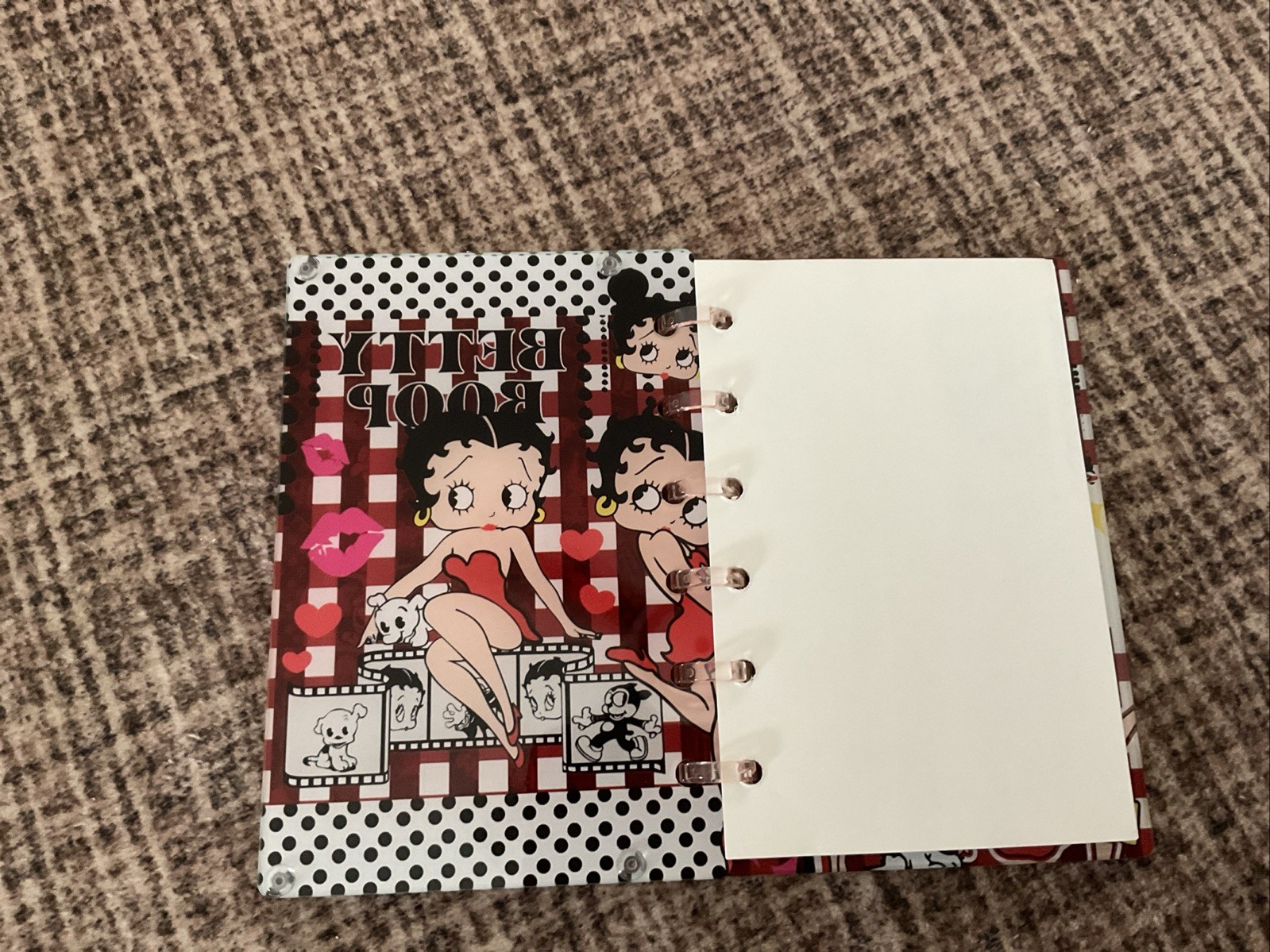A6 Pocket size Betty Boop Shaker Notebook With Plain Pages