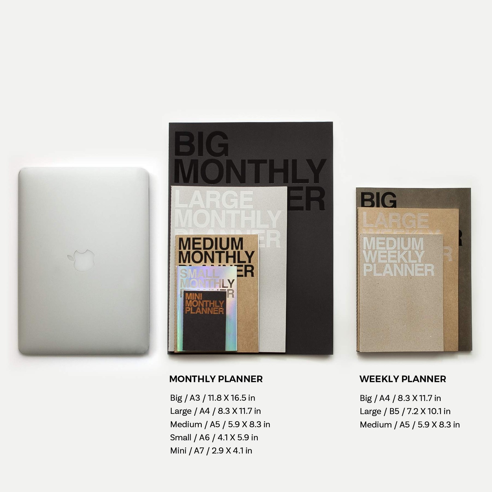 Large Monthly Planner Lays Flat Undated Year Round Flexible Cover Goal/Time O…
