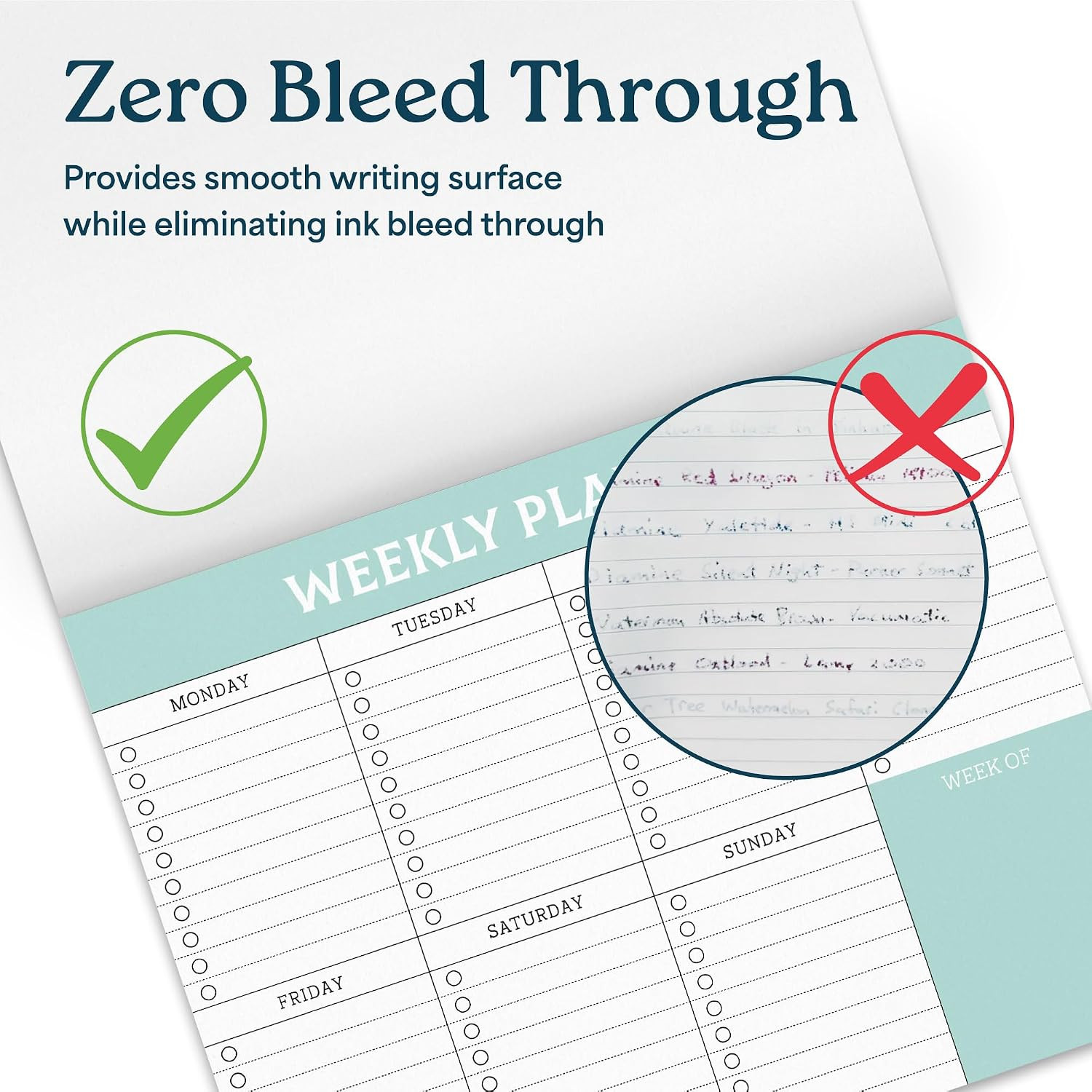 Large Weekly Planning Pad and Matching Notepad, 52 Letter Size Tear-Off Sheets