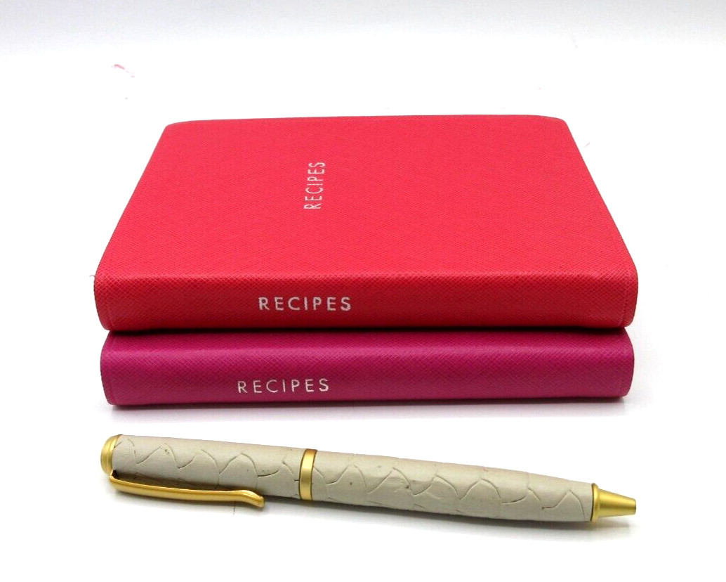 RECIPES Planner Notebook 4×6″ Soft Cover with Tabs Graphic Image Post PINK
