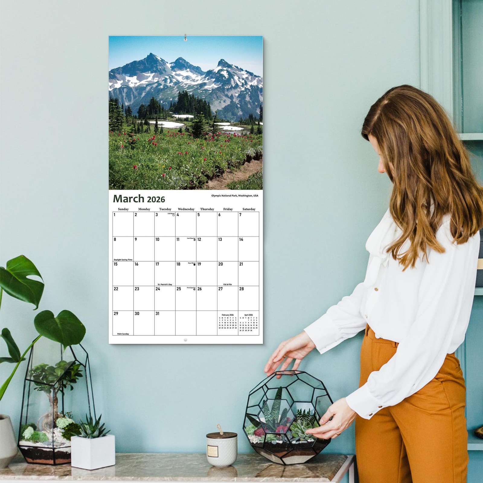 2026 Wall Calendar 12 Month, National Parks Large