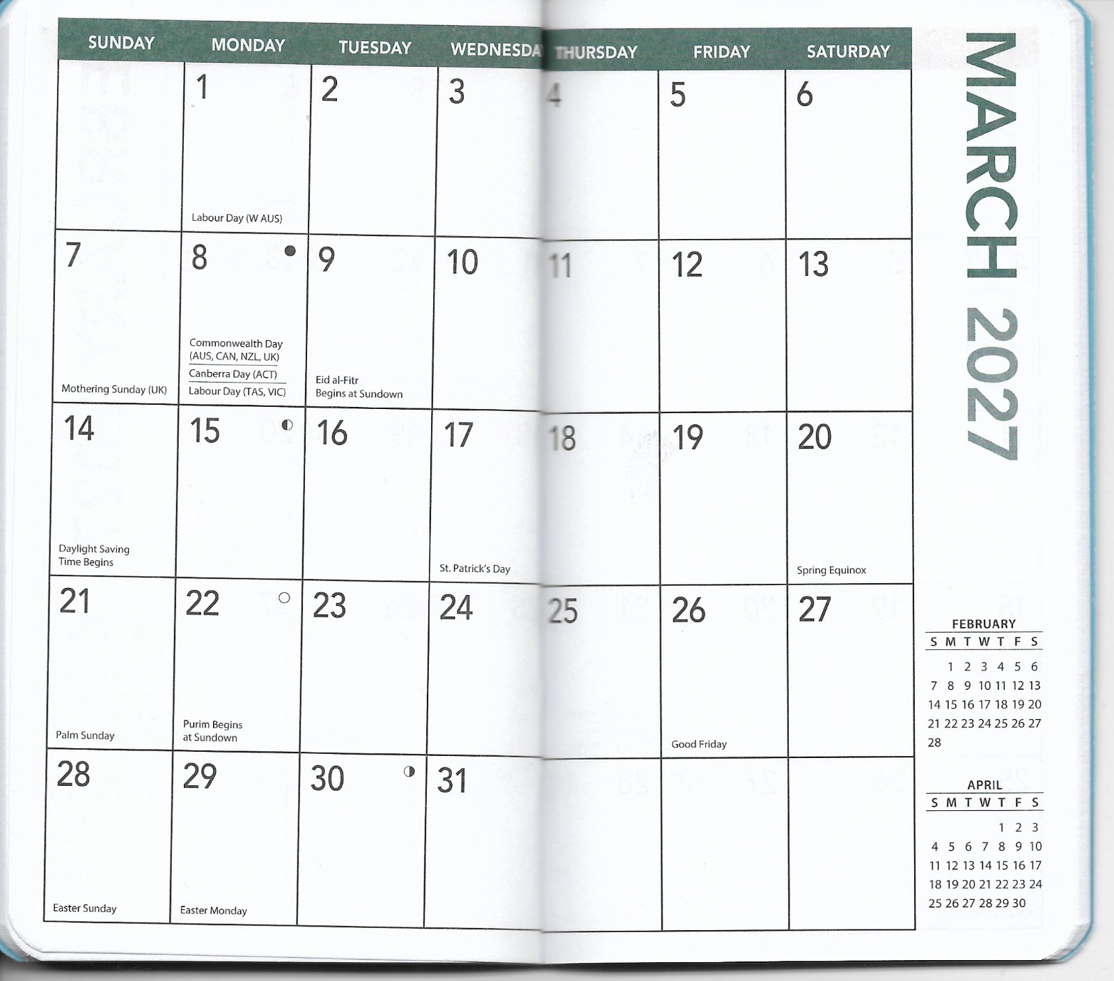 Pocket Calendar 2026-2027 Two Year Monthly Planner 3.5 x 6.5″ FLOWERS