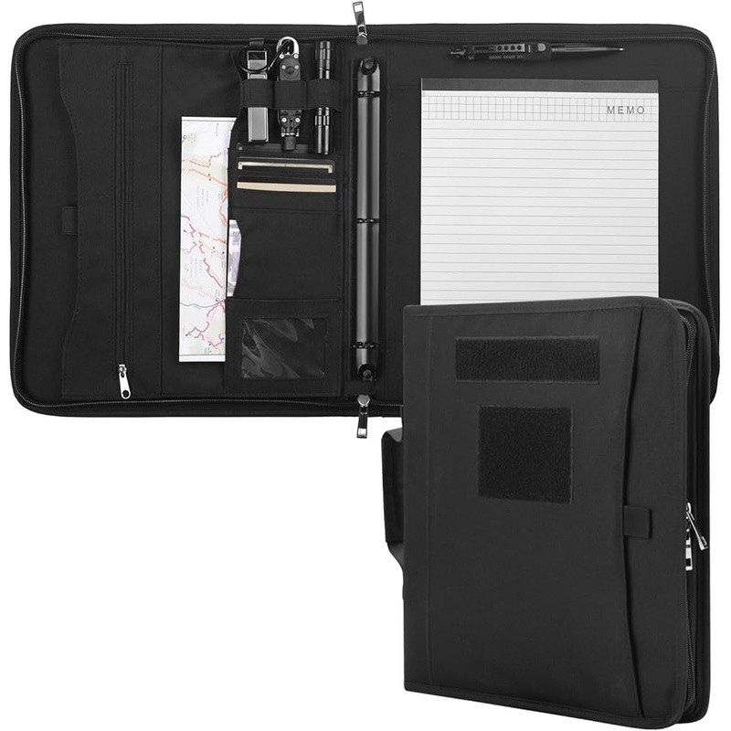 Tactical Military Planner Oxford Cloth Organizer W/ Zippered Closure & Binder US