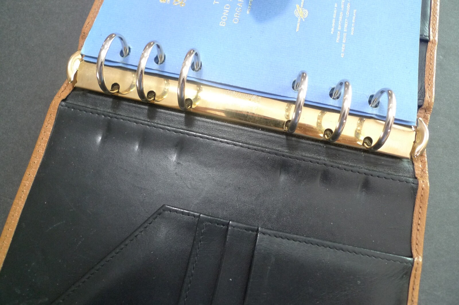 SMYTHSON OF BOND STREET – LEATHER PLANNER – WITH INSERTS – PERSONAL SIZE