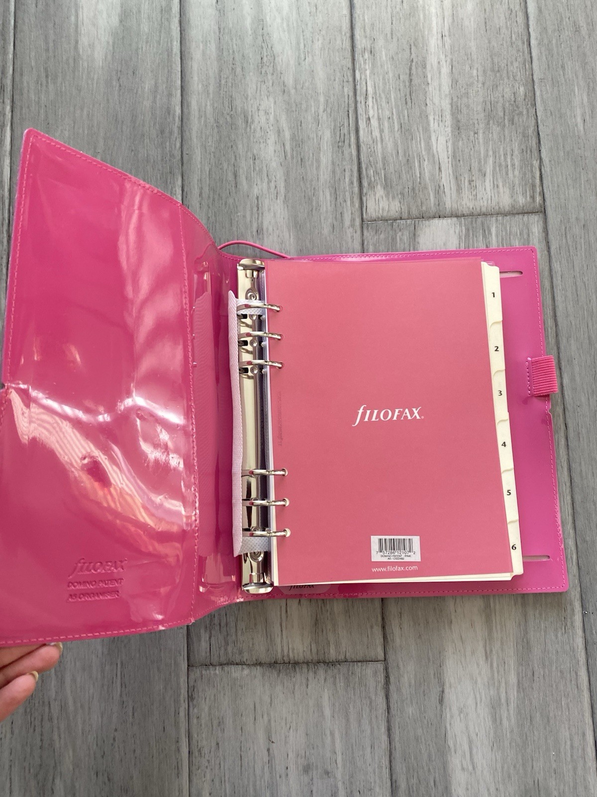Filofax Domino Patent Organizer planner hot pink barely used
