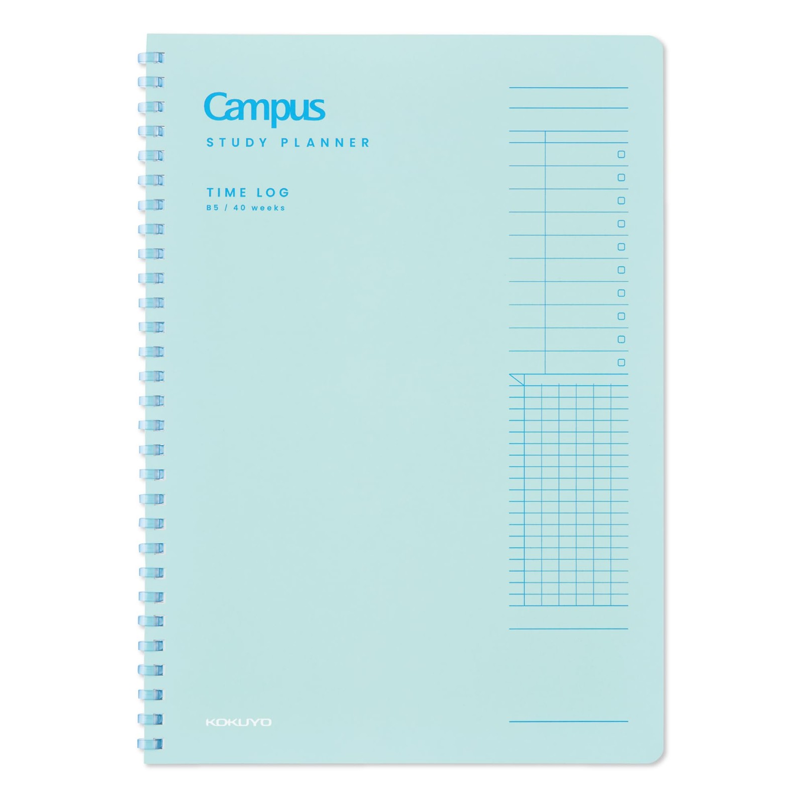 KOKUYO Campus Study Planner TIME LOG, Semi-B5, Green