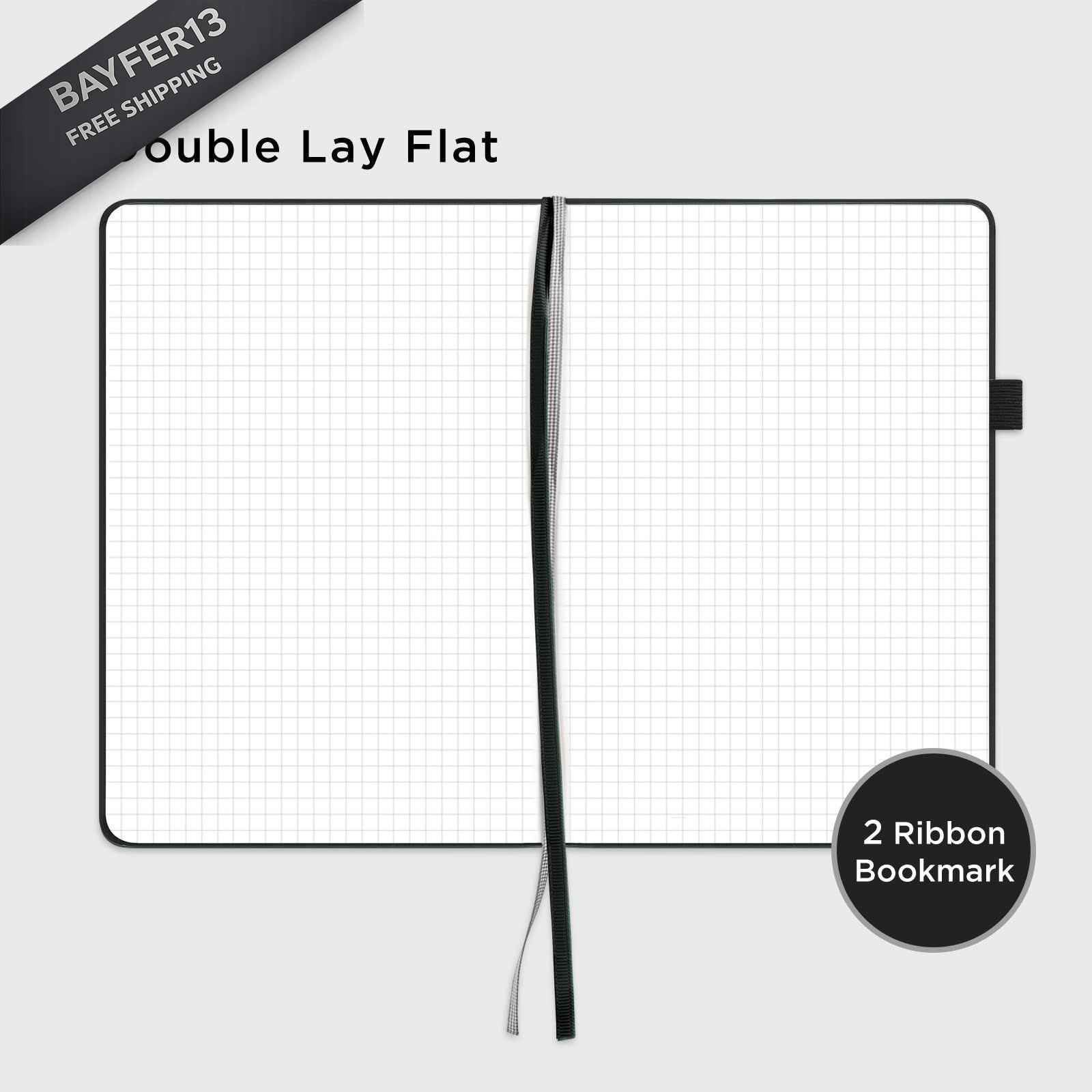 &And Per Se Graph Journal Notebook, 160 Pages, A5 5.7 x 8 inches 100 Black