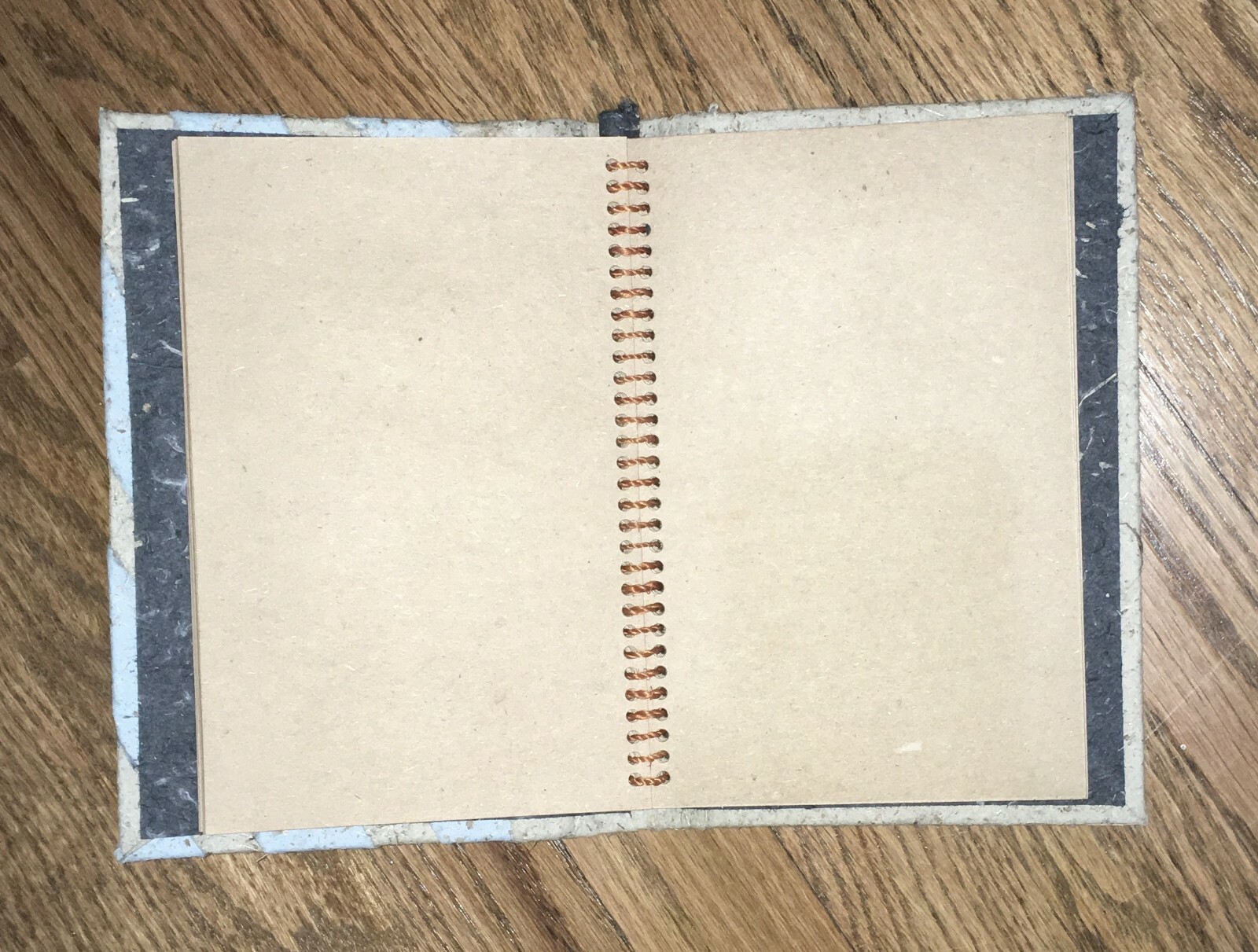 Handmade Paper Journal w/ Stone Elephant 6×8.5 Notebook Diary Recycled Unique