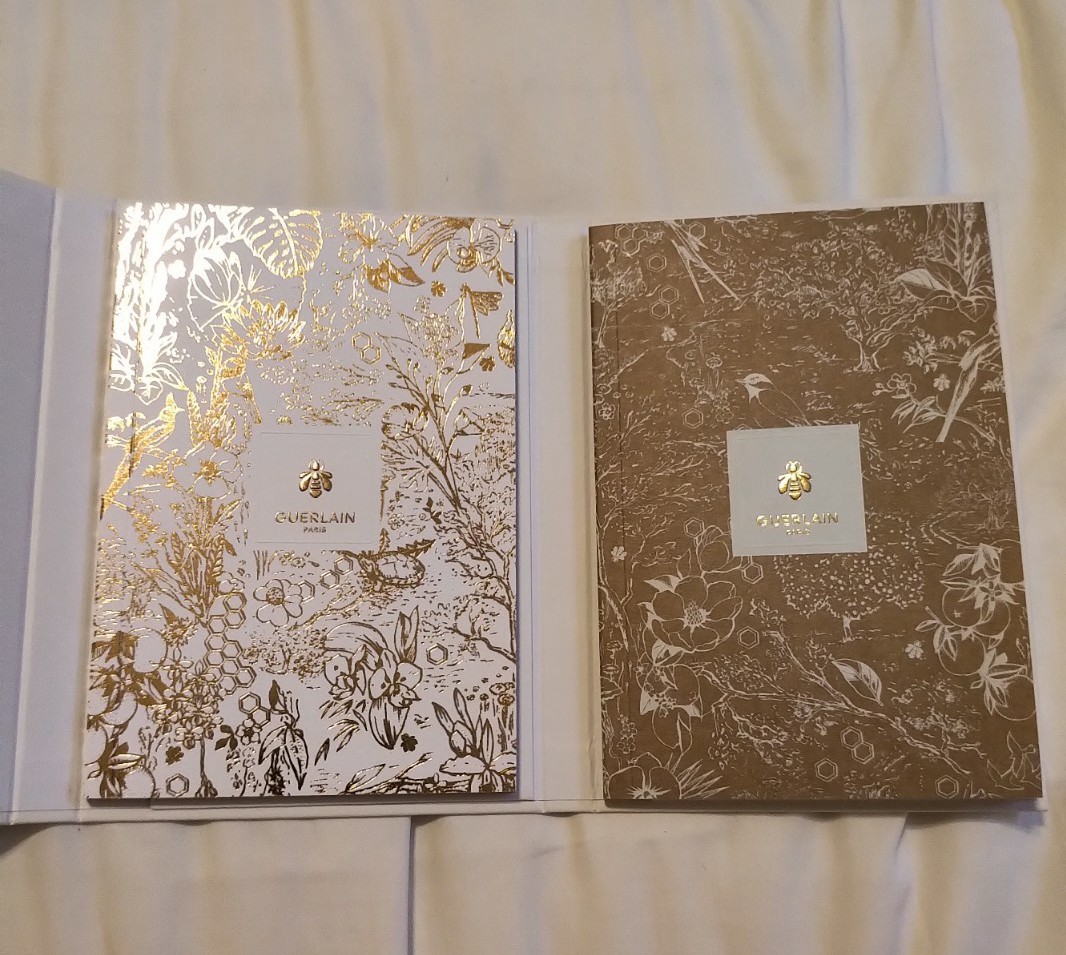 NIB GUERLAIN PARIS PORTFOLIO SET X 2 UNLINED BLANK NOTEBOOKS JOURNALS DIARIES
