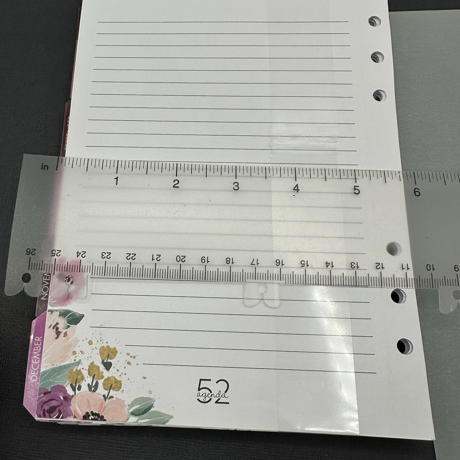 The Paper Studio Agenda 52 Planner Inserts 12 Month 6 Ring Floral 5.75×8.25