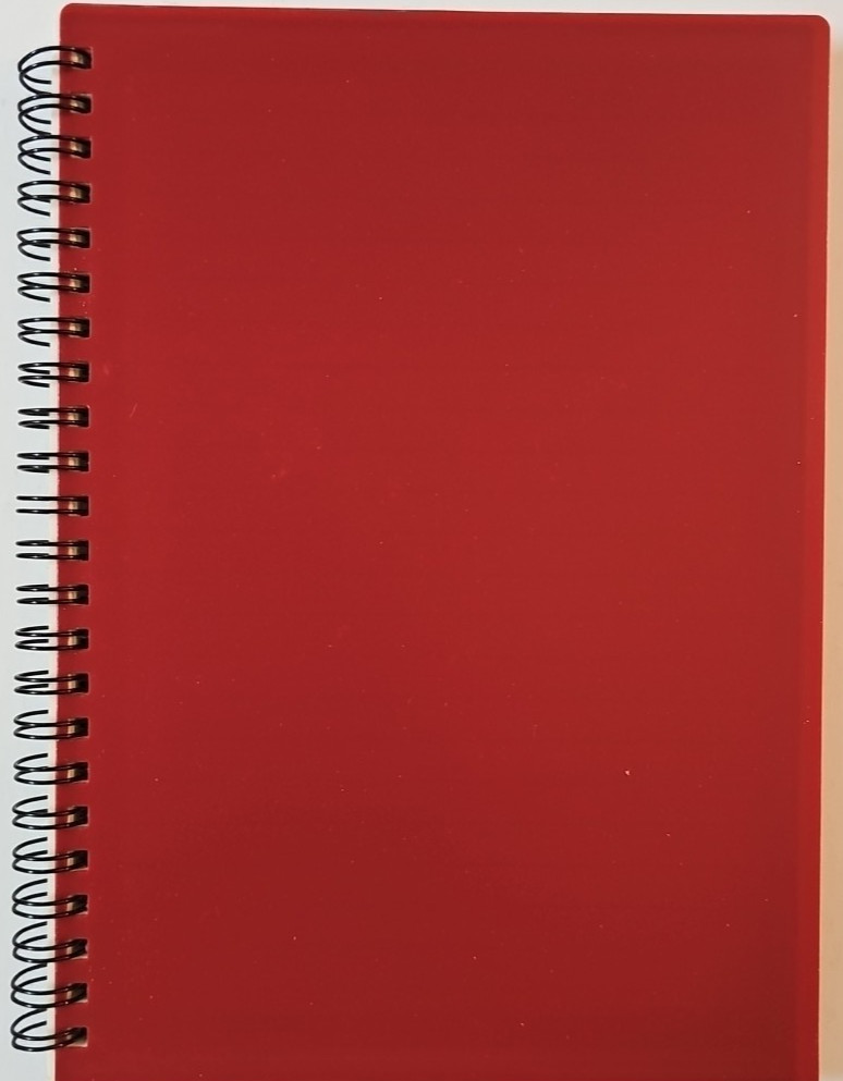 Lined Notebook PVC Cover 80 Lined Double-Spiraled Sheets 6 Colors 5.5 x8.5″ NEW