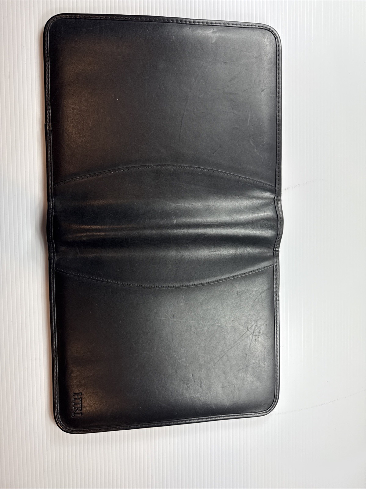 Levenger Leather Pro Folio Letter Size Smooth Black Notebook 13×11”
