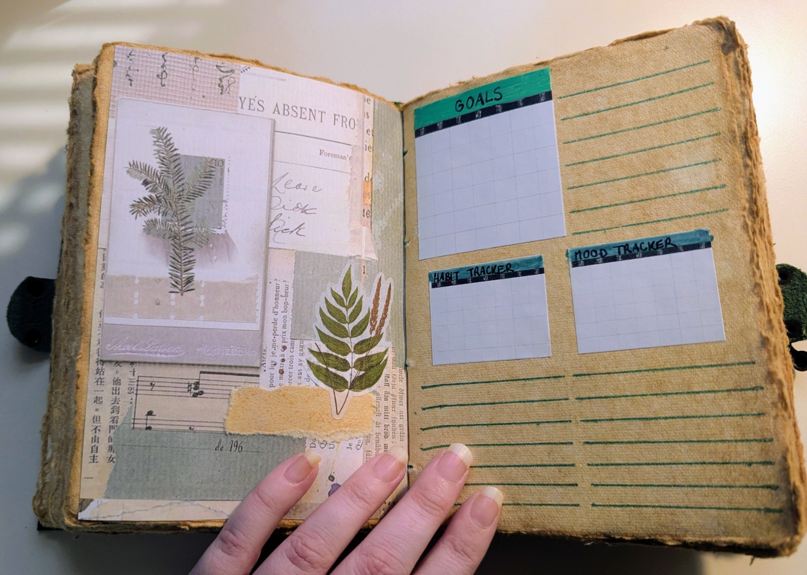 Undated 15 Month Planner Journal In Nature Green Floral Unique