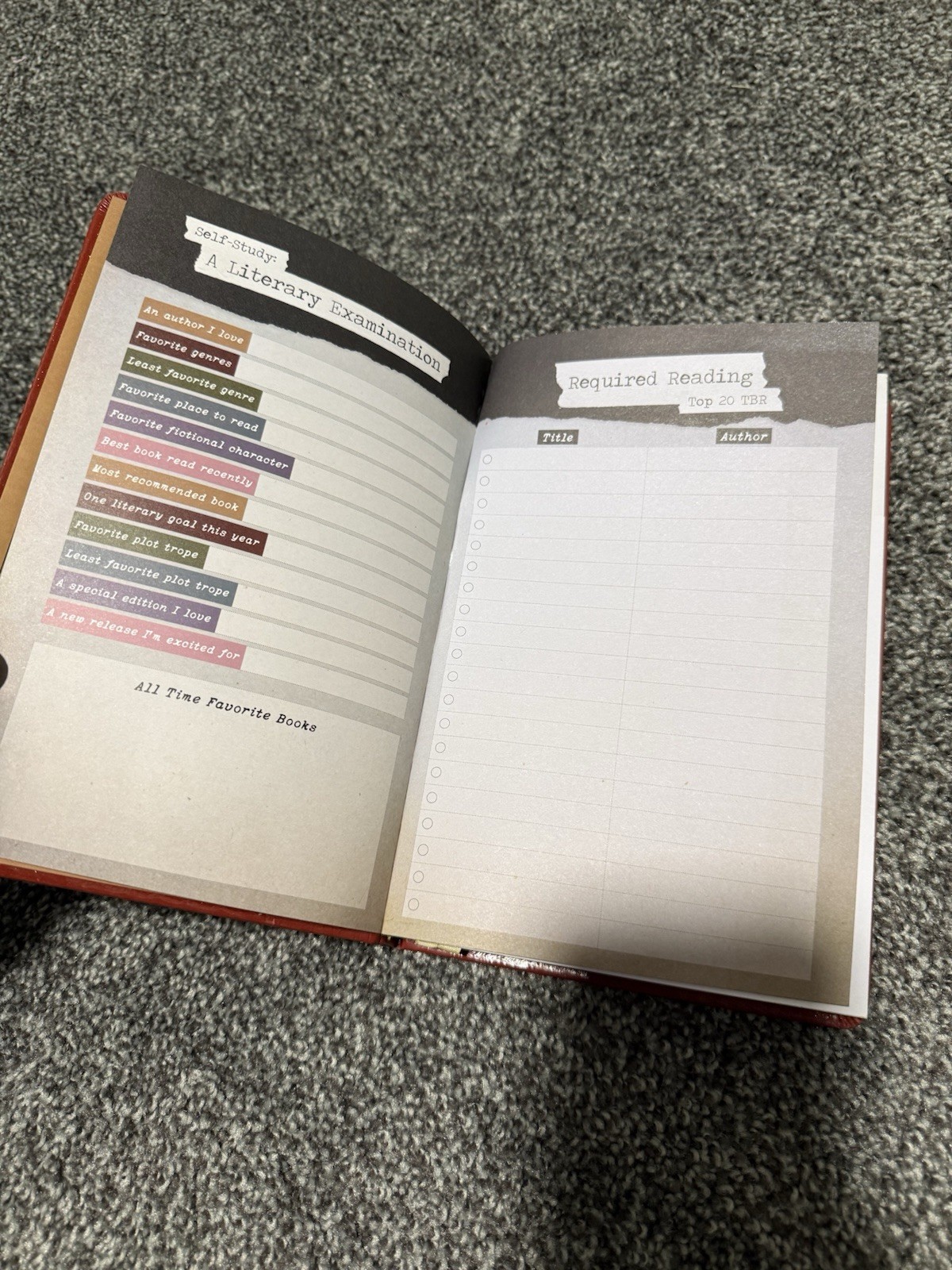 Owlcrate Reading Planner Journal Notebook Book Tracker Undated Any Year