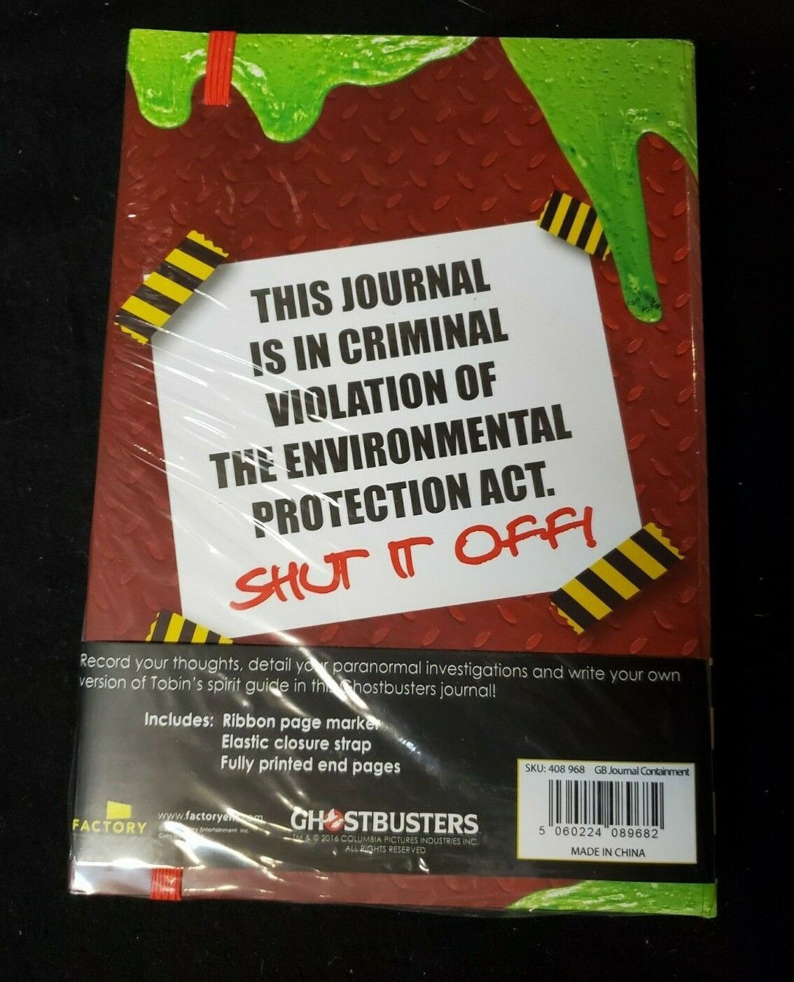 Officially Licensed GHOSTBUSTERS Containment Leather Journal Brand New!!