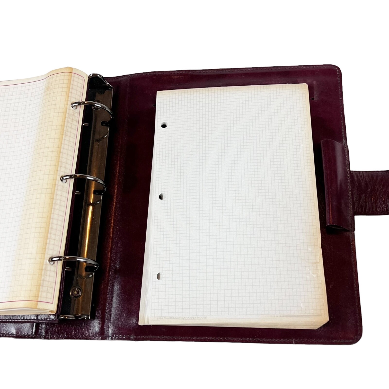 Con Conti Leather 3 Ring Calendar Organizer Binder Zip Pouch Harper House System