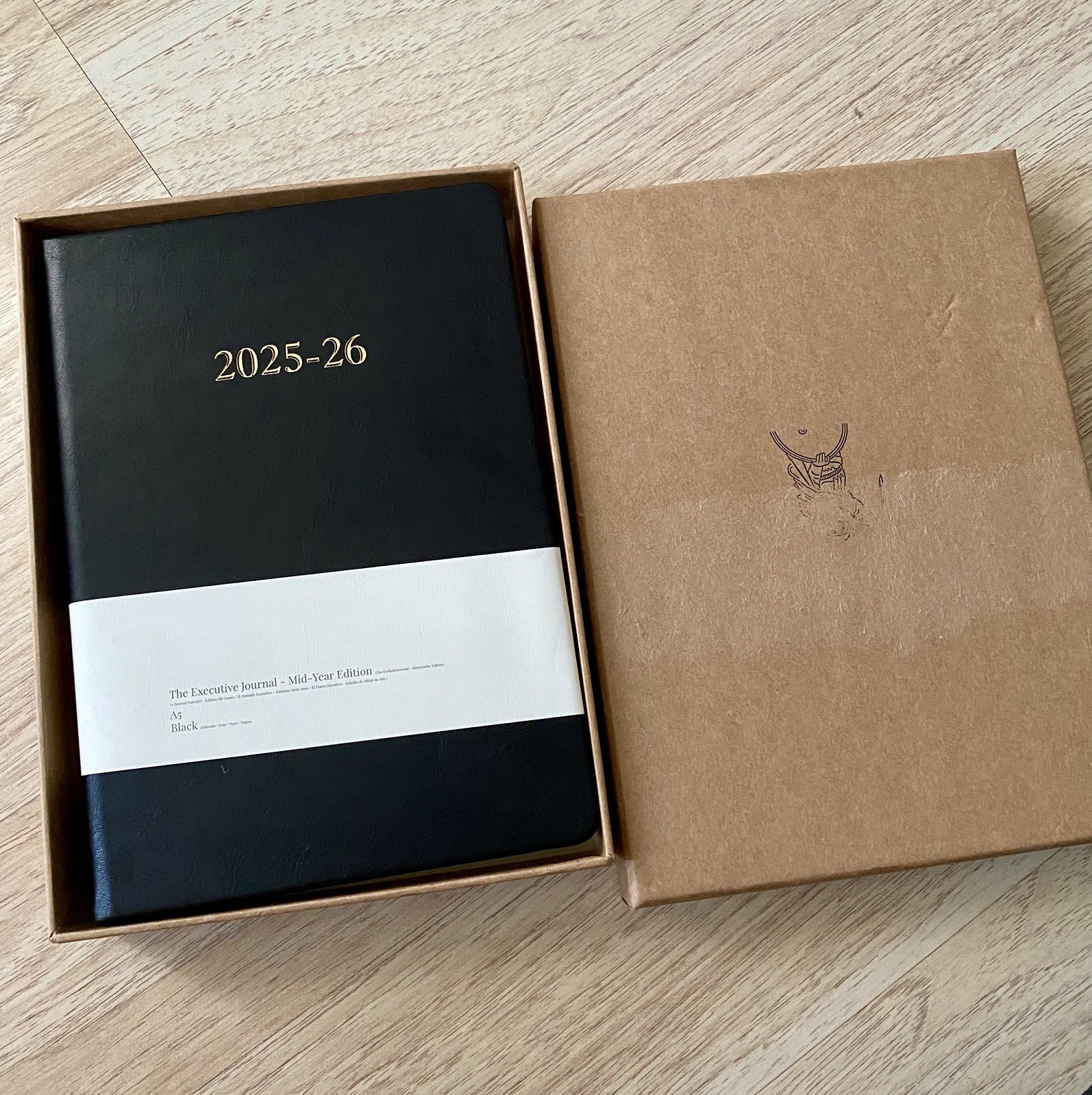 2026 Executive Daily Planner Journal US Holidays Customizable Black
