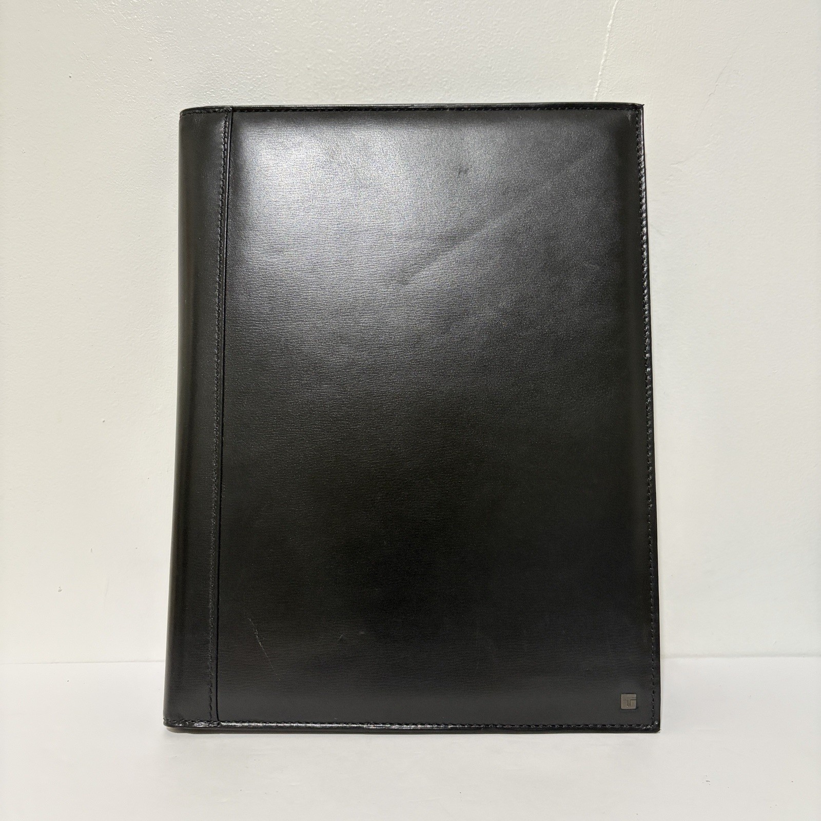 Tumi Padfolio Notepad Organizer Holder Black Leather 9 x 12″ Executive Legal Pad