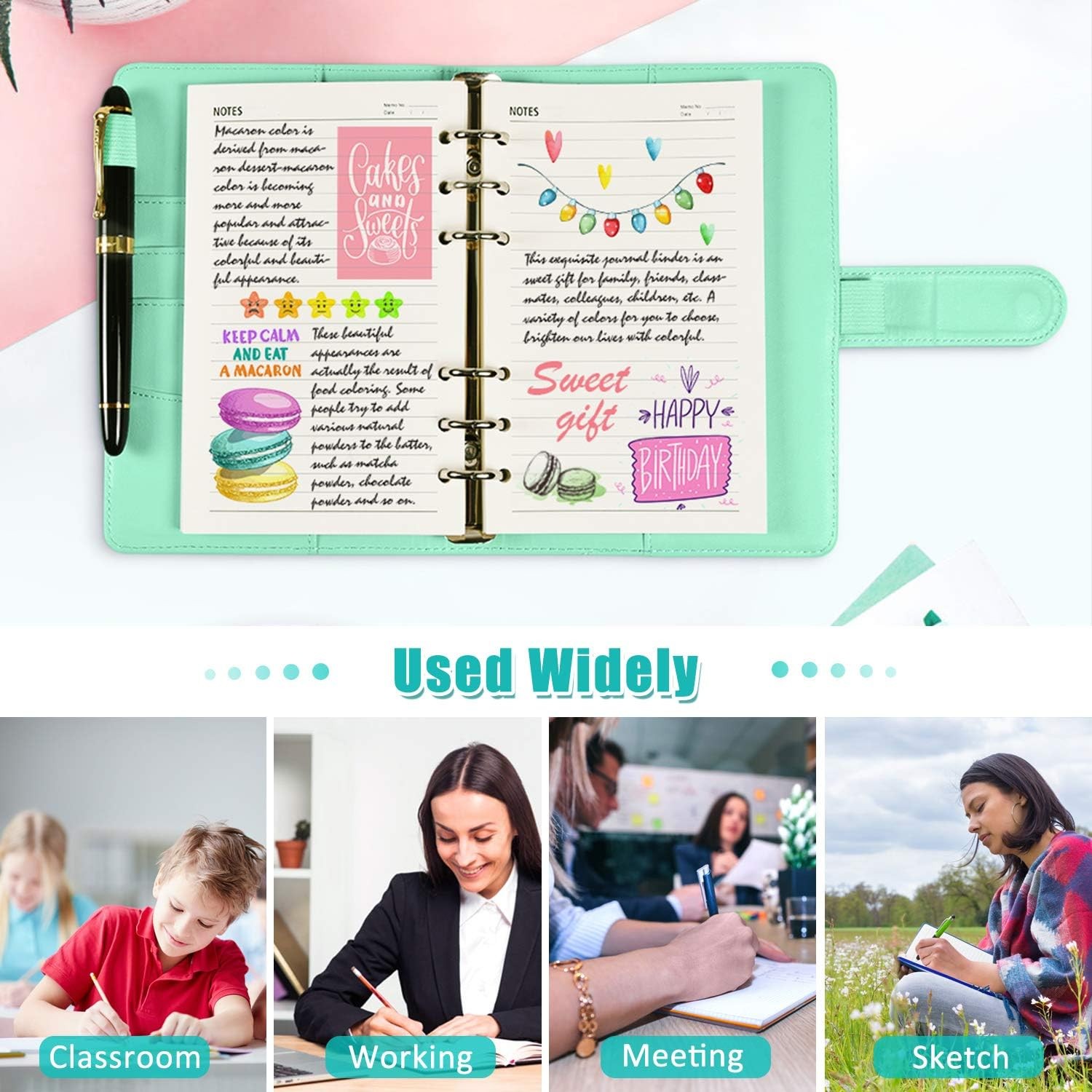 A6 Refill Paper, 320 Pages Loose Leaf Paper 6 Hole A6, Blank Creamy