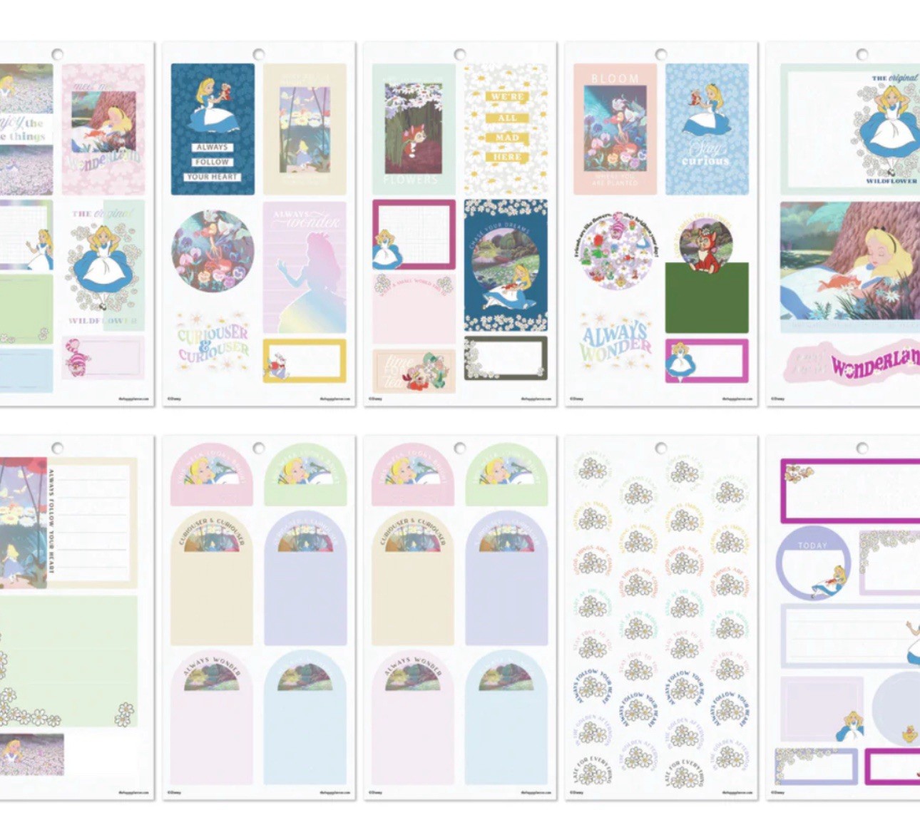 Happy Planner Disney Alice in Wonderland Curious BIG VALUE PACK STICKER BOOK NEW